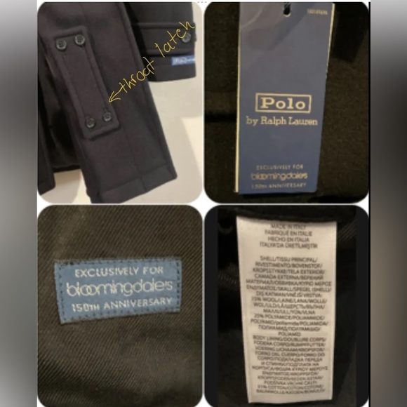 Polo Ralph Lauren Wool Duffel Coat Herringbone Men Jacket Limited Edition Sz 36R - Picture 10 of 11